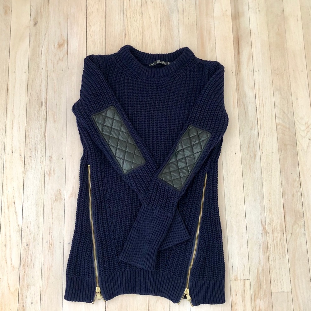 Knit Sweater with Elbow Patches